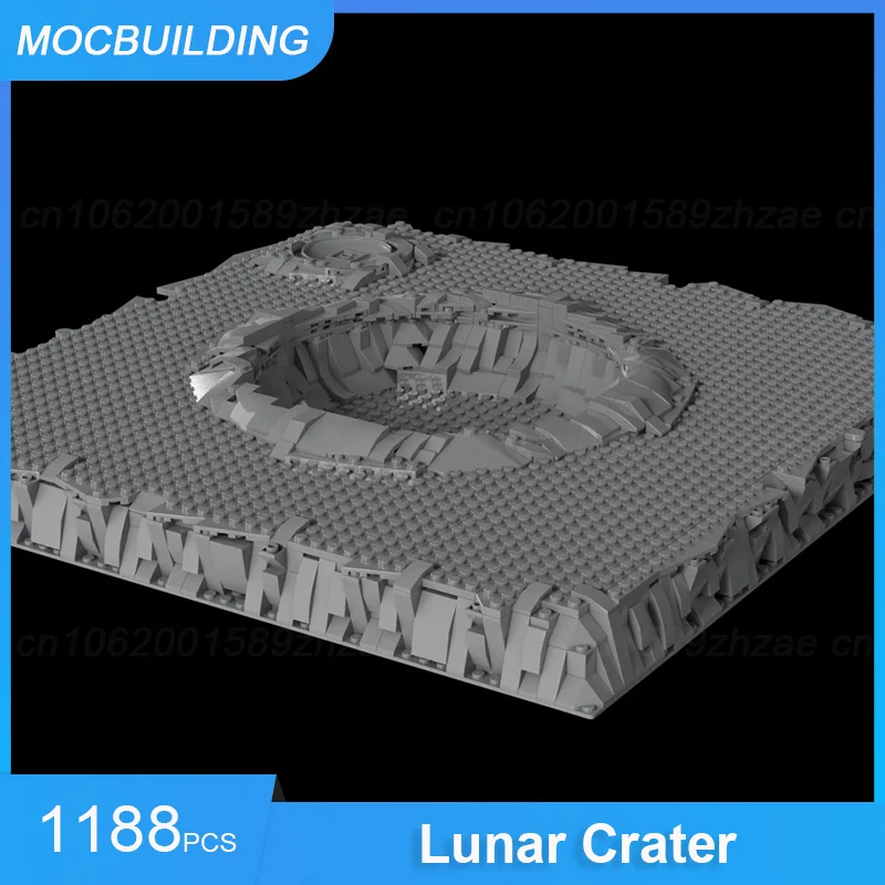 

Конструктор MOC 48x48, модель лунного кратера, классическое пространство, сборные кирпичи для творчества, коллекционные креативные игрушки, подарки, 1188 шт.