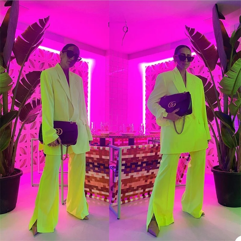 Power Green Women Suits Sets 2 Pcs Oversize Blazer+Split Pants Custom Made Casual Hot Girl Streetwear Party Prom Dress
Power Green Women Suits Sets 2 Pcs Oversize Blazer+Split Pants Custom Made Casual Hot Girl Streetwear Party Prom Dress