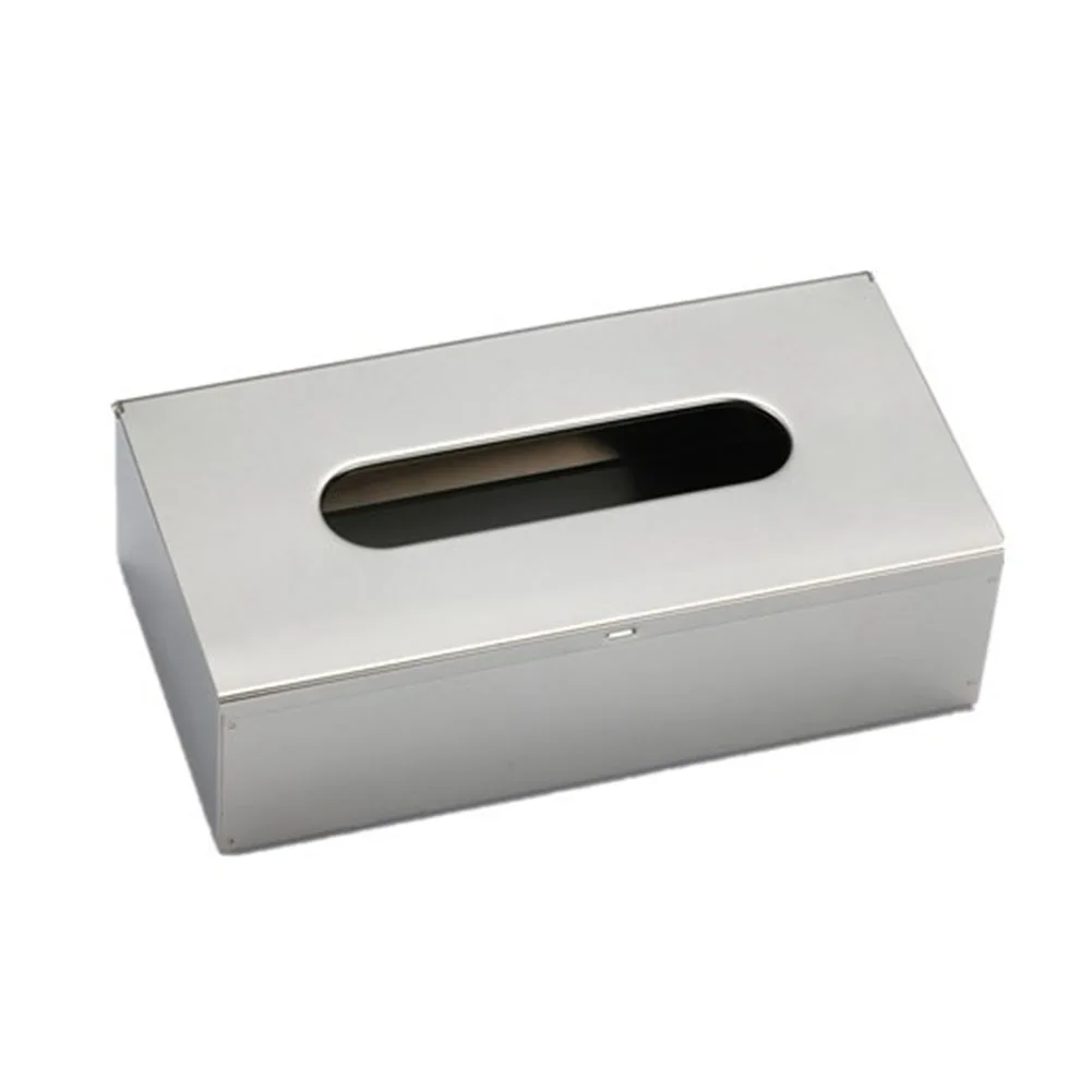 

Office Bedroom Hotel Tissue Box Elegant Square Stainless Steel Cover Towel Paper Container Storage Home Napkin Holder Car