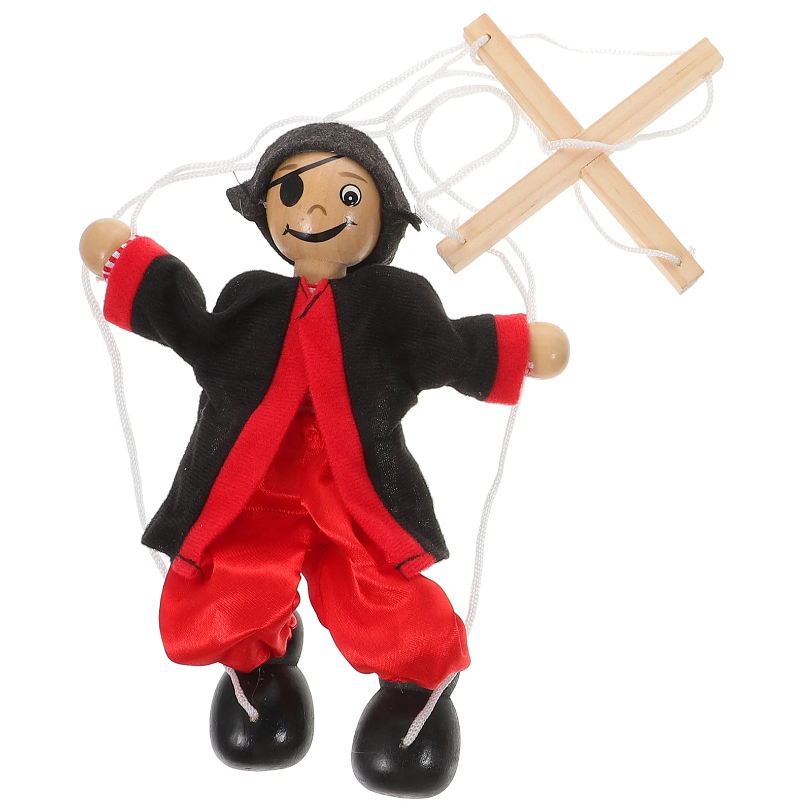 

Lift The Thread Marionette Parent-child Childrens Funny Pirate Craft Wooden Childrens Children’s Childrens Toy for Kids