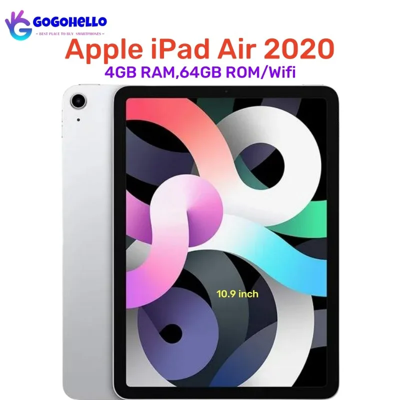 

98% New Original Apple iPad Air 2020 Air 4th Gen Wifi 64GB ROM 4GB RAM 10.9'' A14 Bionic Li-Ion 7606 mAh Liquid Retina IPS LCD