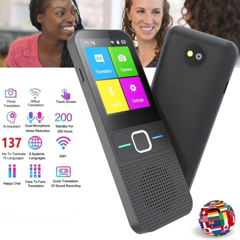 

2023 T10 Offline Voice Translator Smart Portable 137 Languages Real Time Translator Without Internet Inter-Translation Machine