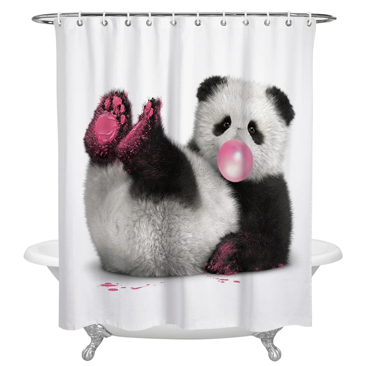 Panda Blowing Bubble Gum Shower Curtain for Bathroom Waterproof Polyester Fabric Bath Curtain Home Bathroom Decor
Panda Blowing Bubble Gum Shower Curtain for Bathroom Waterproof Polyester Fabric Bath Curtain Home Bathroom Decor