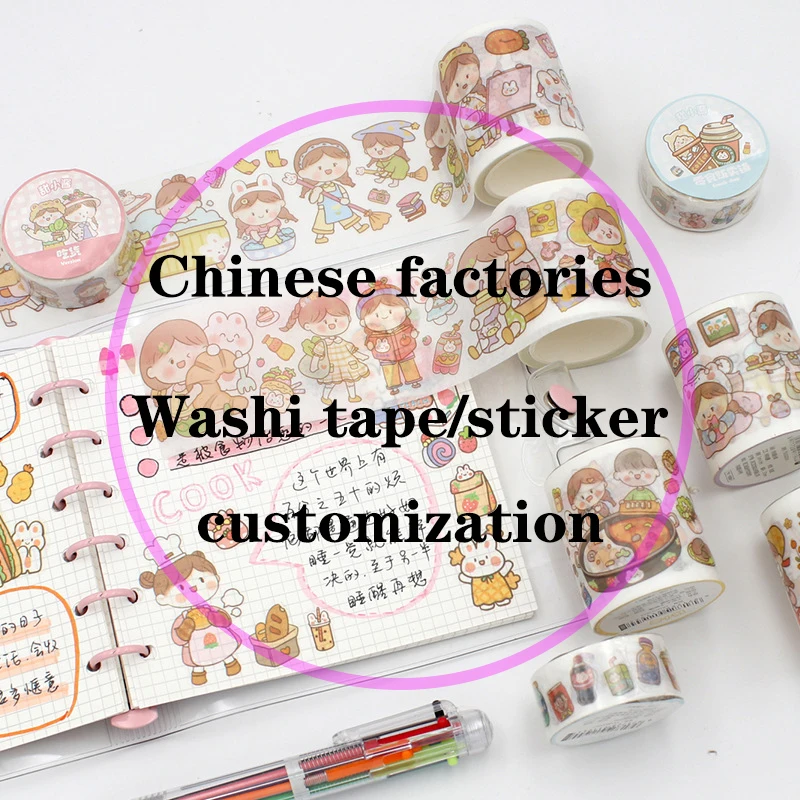 

Washi tape stickers student and children's handbags decorative products personalized pictures customized production manufact