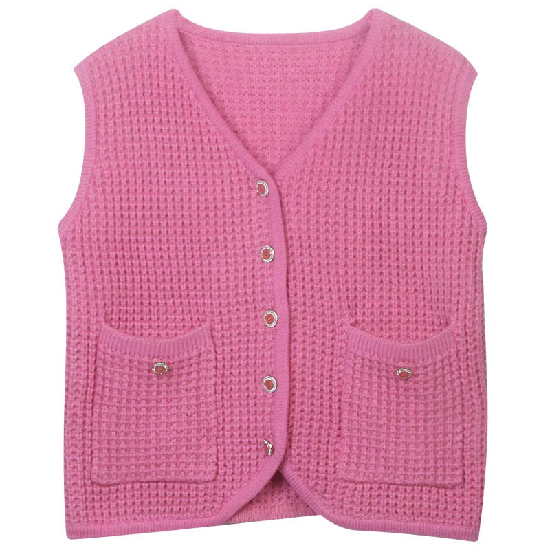 Cardigan Korean Fashion White Pink Vest 2023 Autumn Winter Elegant Knitted Sweater Sleeveless V-Neck Tops Female Outerwear
Cardigan Korean Fashion White Pink Vest 2023 Autumn Winter Elegant Knitted Sweater Sleeveless V-Neck Tops Female Outerwear