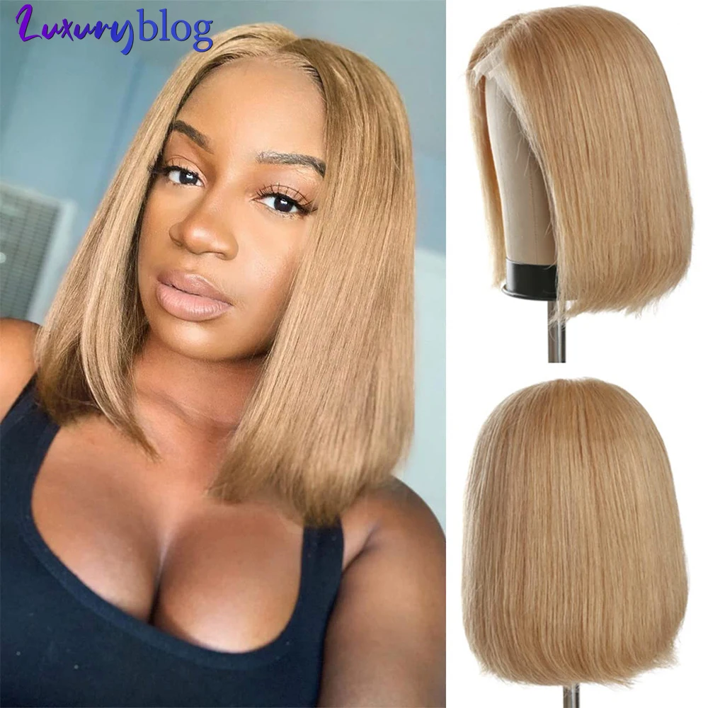 Short Bob Lace Front Wigs Honey Blonde Straight Human Hair Wig 13x4 Transparent Lace Brazilian Hair 180 Density Wig for Women
Short Bob Lace Front Wigs Honey Blonde Straight Human Hair Wig 13x4 Transparent Lace Brazilian Hair 180 Density Wig for Women