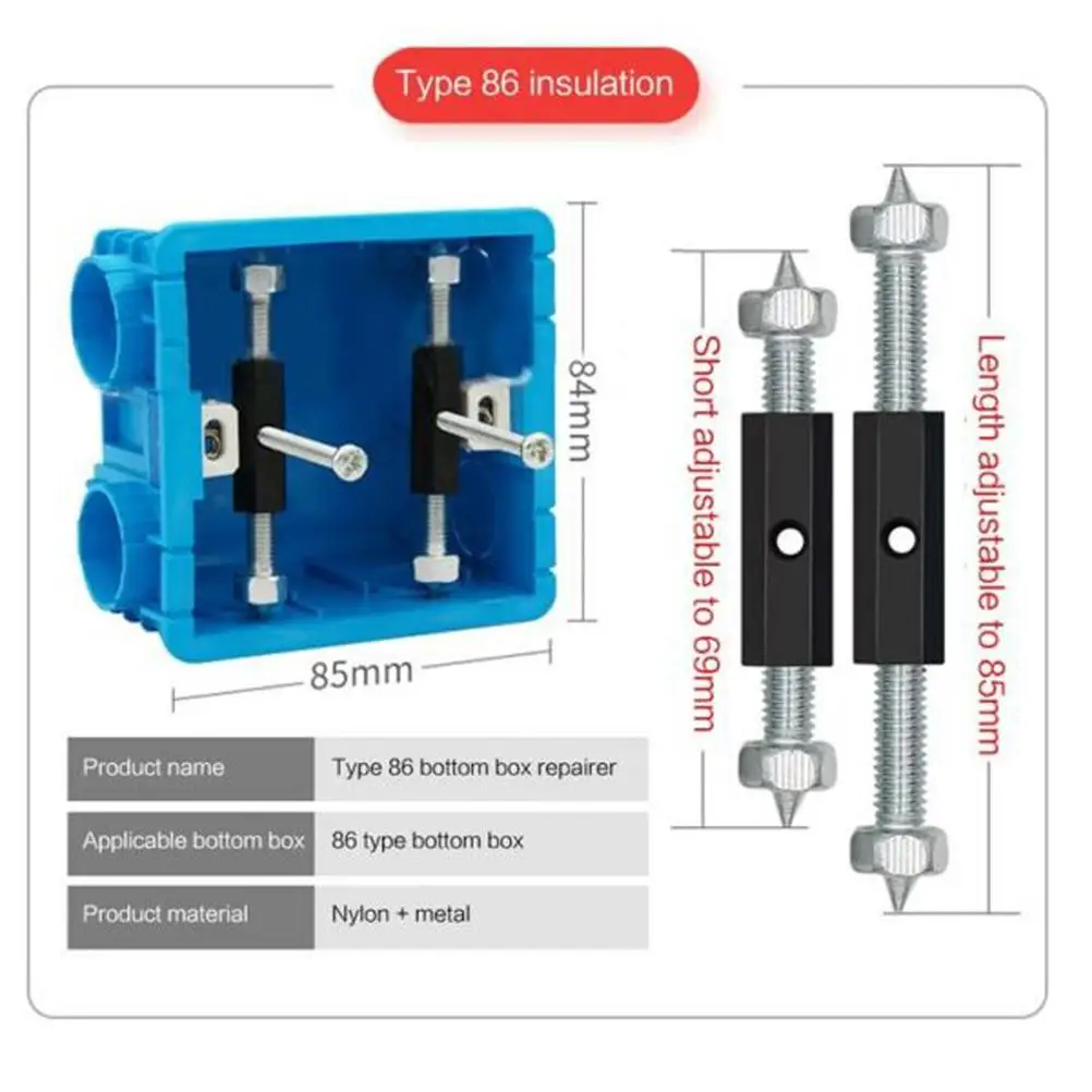 

86 Type Wall Socket Repairer Outlet Repairer Junction Box Repairer Switch Box Repair Tool Electrical Box Repairer