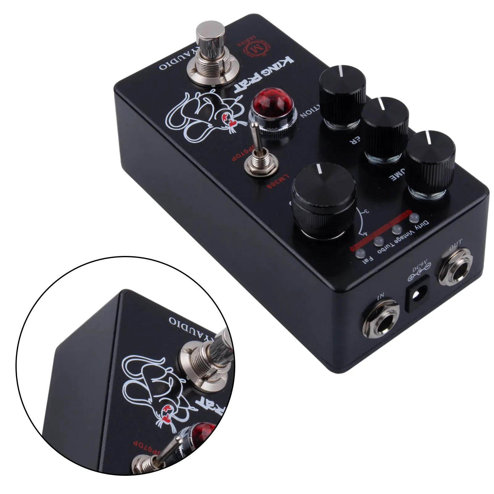 Guitar Effects Pedal 100mA 115* 64 *48mm Effects Pedal Electric Guitar Fuzz Distorition LM308/OP07DP Mosky King Rat
Guitar Effects Pedal 100mA 115* 64 *48mm Effects Pedal Electric Guitar Fuzz Distorition LM308/OP07DP Mosky King Rat
