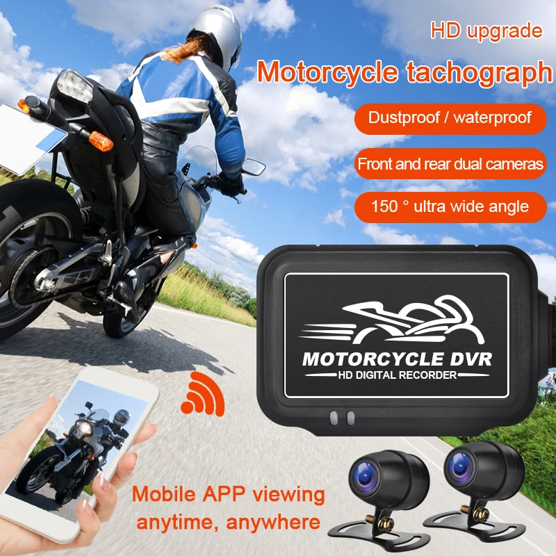 Dual 1080P + whole machine waterproof + WiFi + GPS Action Camera for Motorcycle,150 Degree Wide AngleIP65
Dual 1080P + whole machine waterproof + WiFi + GPS Action Camera for Motorcycle,150 Degree Wide AngleIP65