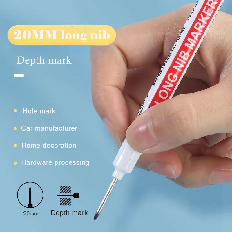 6 Packs of 20MM long head marker pen carpentry pen tile lengthening special oily line drawing pen deep hole punching marker pen
6 Packs of 20MM long head marker pen carpentry pen tile lengthening special oily line drawing pen deep hole punching marker pen