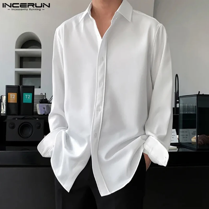 Stylish Casual Style Tops INCERUN New Men Simple Loose All-match Blouse Male Well Fitting Long Sleeved Lapel Button Shirts S-5XL 
Stylish Casual Style Tops INCERUN New Men Simple Loose All-match Blouse Male Well Fitting Long Sleeved Lapel Button Shirts S-5XL