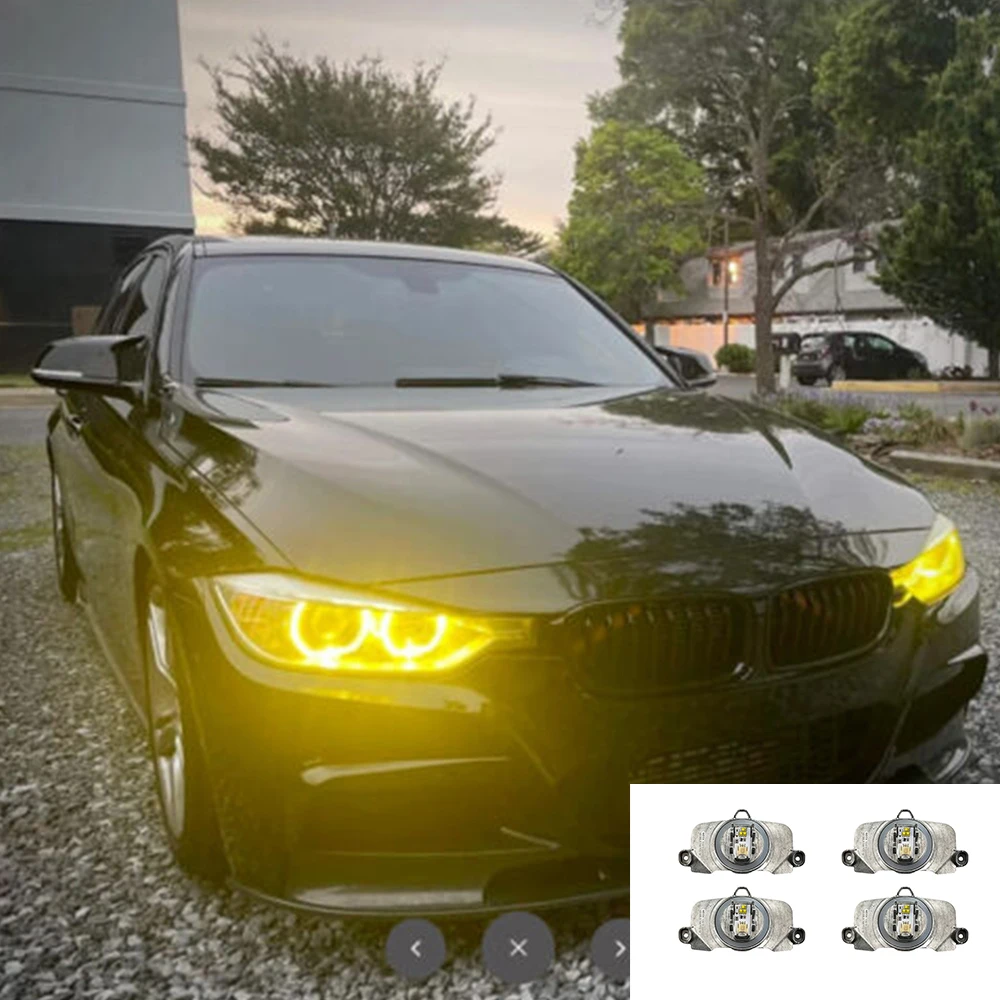 

Xenon Headlight Refit Angel Eyes DRL Yellow 63117398766 LED Modules For BMW 2012-2015 BMW 3 Series F30 F31 Daytime Running Light