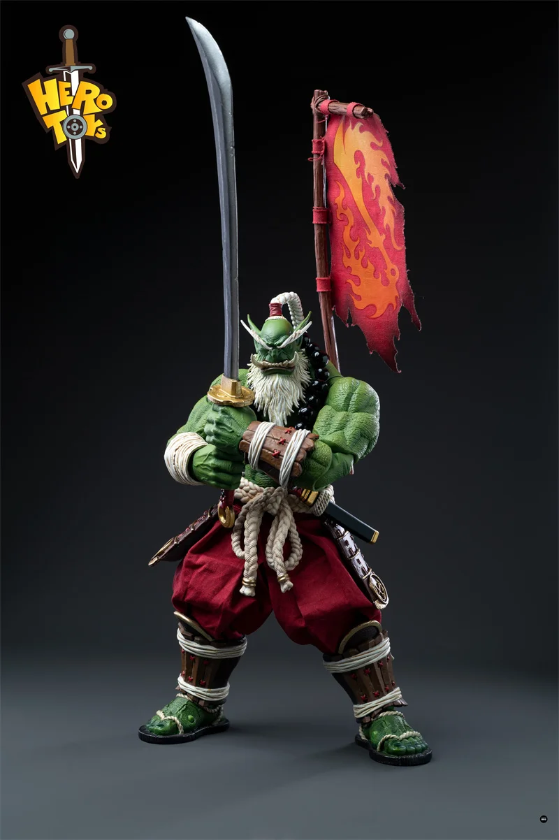 

Hero Toys 1/10 Scale Orc Swordsman Samro Full Set With Double Head About 19.5cm Anime Action Figure Body Model Toys