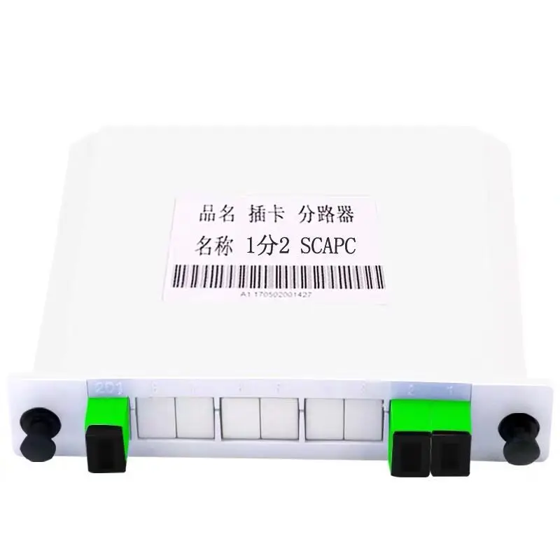 ПЛК кассета SC APC 1X2 волоконно-оптический разветвитель коробка FTTH кассета встраиваемый тип волоконно-оптический разветвитель
ПЛК кассета SC APC 1X2 волоконно-оптический разветвитель коробка FTTH кассета встраиваемый тип волоконно-оптический разветвитель