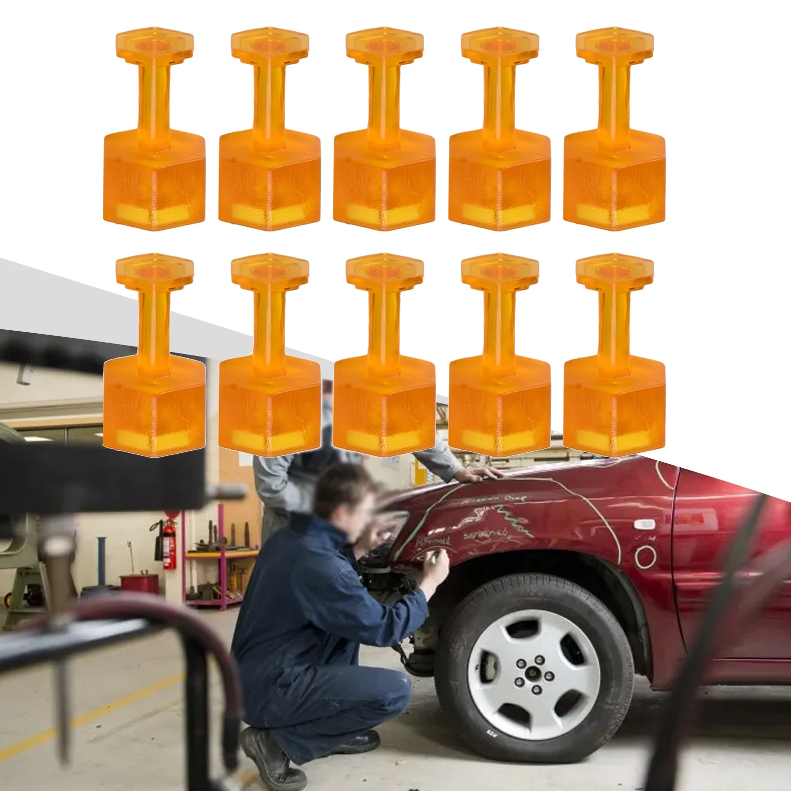 10Pcs/Set Glue Tabs Dent Removal Tools Car Paintless Dent Repair Square Hex Leveling Shims Maintenance Tools
10Pcs/Set Glue Tabs Dent Removal Tools Car Paintless Dent Repair Square Hex Leveling Shims Maintenance Tools