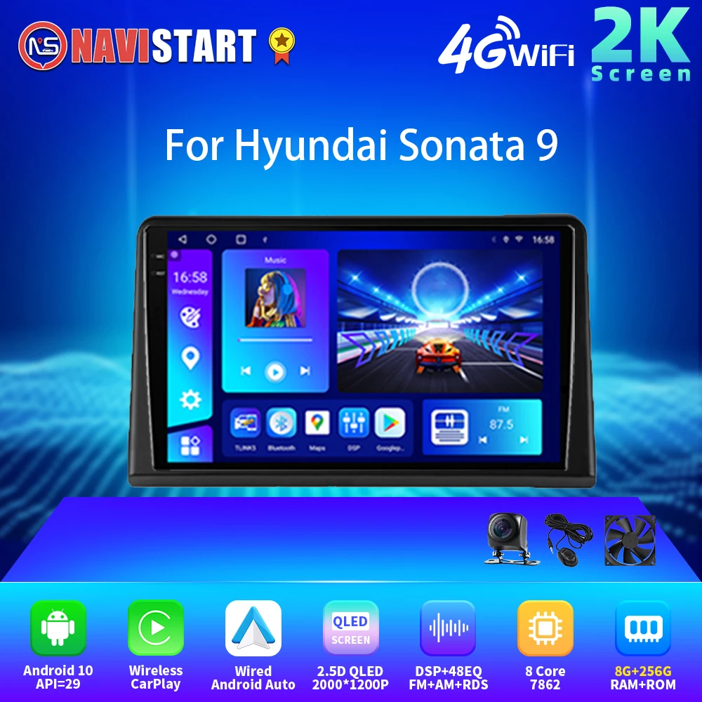NAVISTART 2K 2000*1200 Car Radio Multimedia Navigation 4G WIFI GPS For Hyundai Sonata 9 2017 2018 2019 2020 Android Auto Carplay
NAVISTART 2K 2000*1200 Car Radio Multimedia Navigation 4G WIFI GPS For Hyundai Sonata 9 2017 2018 2019 2020 Android Auto Carplay
