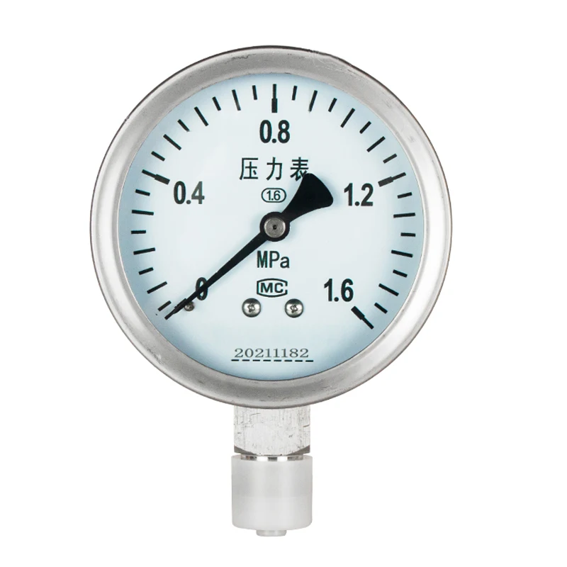 

M20*1.5 Mechanical Pressure Gauge 0-0.1Mpa 0-2.5Mpa Water Liquid Oil Gas Pressure Sensor 60mm/100mm Dial Radial Pressure Meter