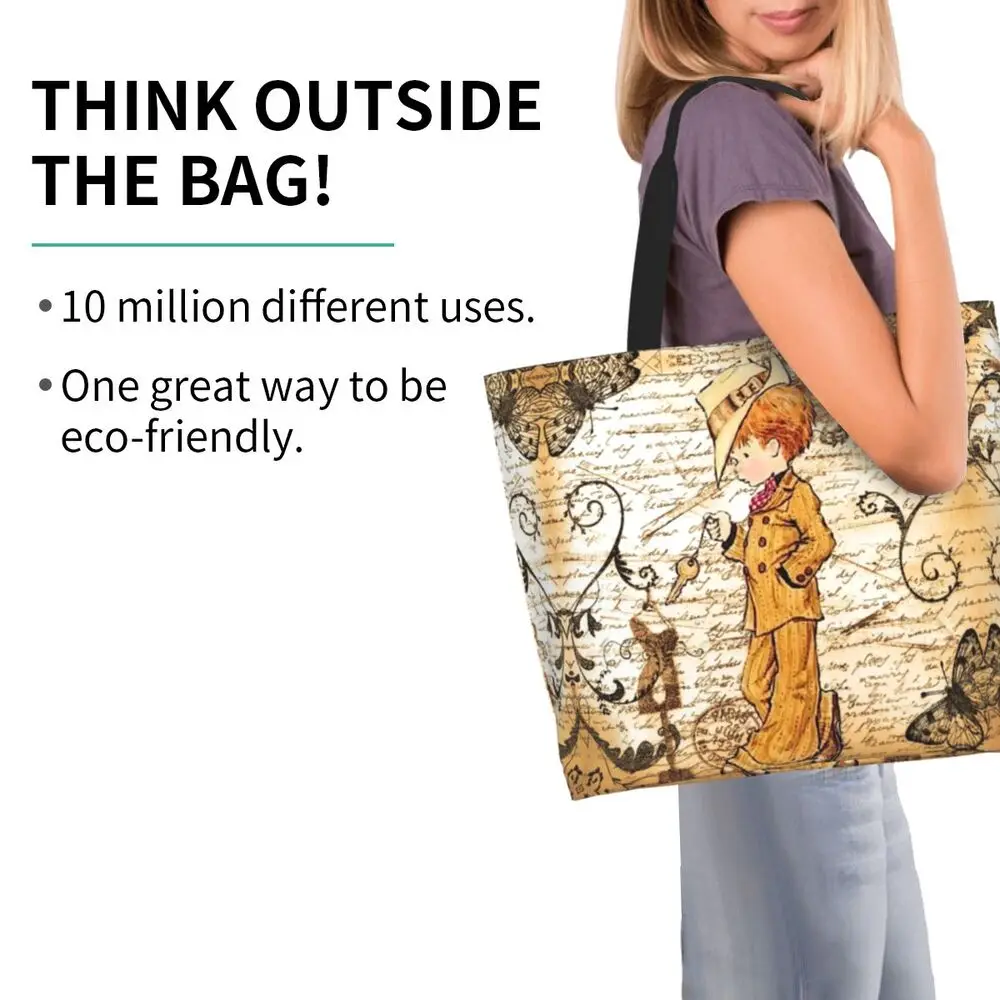 Custom Kawaii Sarah Kay Shopping Canvas Bags Women Portable Large Capacity Groceries Girl Roses And Watering Tote Shopper Bags 38 S96549943aa7943a3985faba58c51bf42D