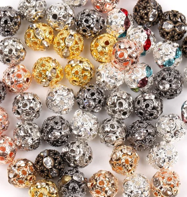15Pcs 18K Gold Plated / Silver Plated Crystal Rhinestone Ball Spacer Loose Beads for Jewelry Making (6mm/8mm/10mm)
15Pcs 18K Gold Plated / Silver Plated Crystal Rhinestone Ball Spacer Loose Beads for Jewelry Making (6mm/8mm/10mm)