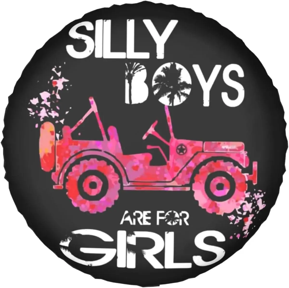 Spare Tire Cover Waterproof Dust-Proof Universal Spare Wheel Tire Cover Fit for Trailer Rv SUV Silly Boys Are for Girls Pink
Spare Tire Cover Waterproof Dust-Proof Universal Spare Wheel Tire Cover Fit for Trailer Rv SUV Silly Boys Are for Girls Pink