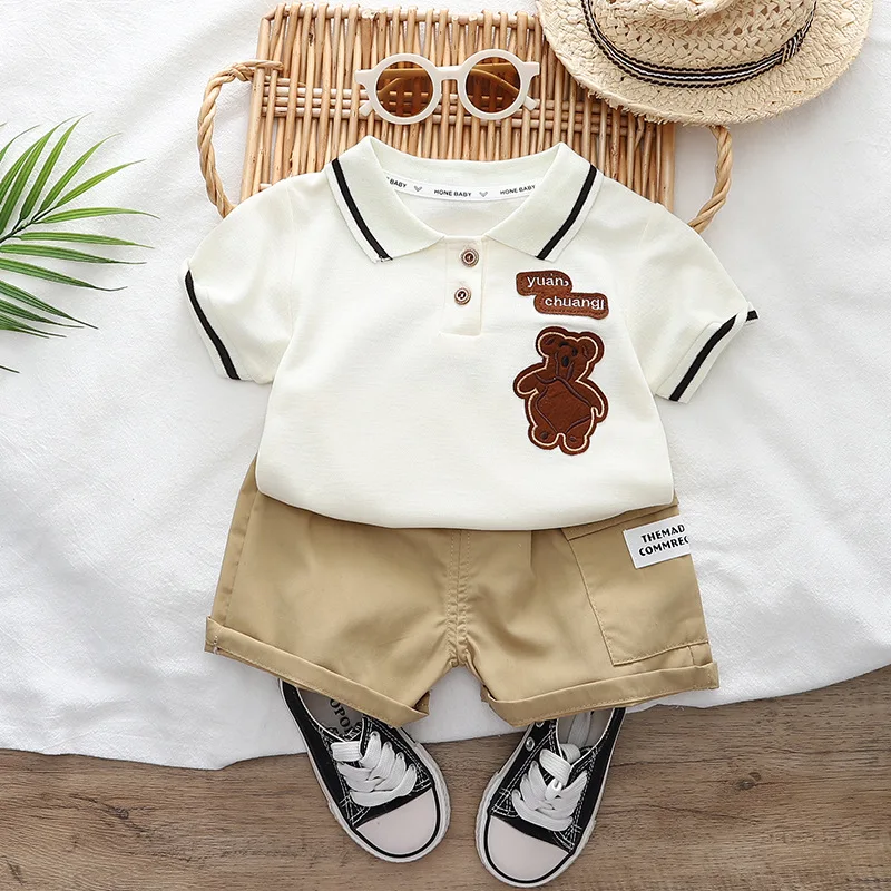 Toddler Outfits Summer Baby Boys Clothes 3 Years Turn-down Collar Short Sleeve T-shirts and Shorts Two Piece Sets for Hospital
Toddler Outfits Summer Baby Boys Clothes 3 Years Turn-down Collar Short Sleeve T-shirts and Shorts Two Piece Sets for Hospital