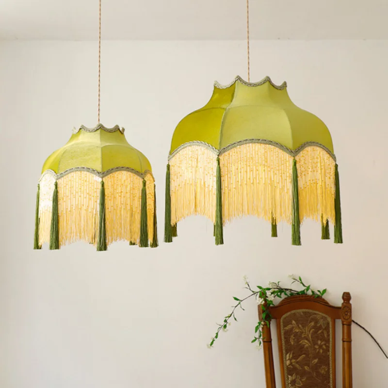 American Retro Tassel Fabric Pendant Lampshade Bedroom Study Hanging Lights French Porch Cloakroom Bedside Chandelier Lustre Led
American Retro Tassel Fabric Pendant Lampshade Bedroom Study Hanging Lights French Porch Cloakroom Bedside Chandelier Lustre Led