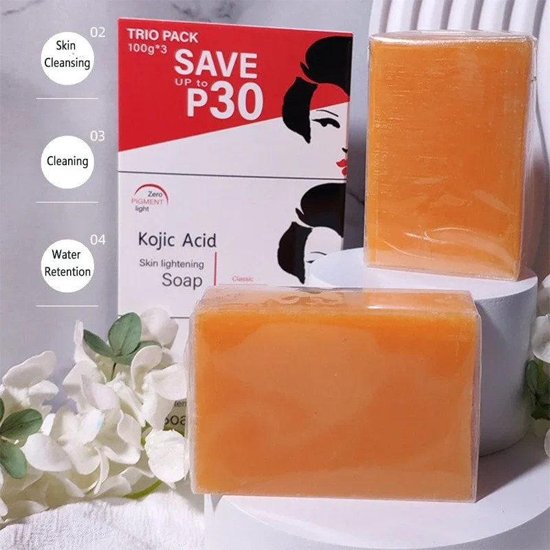 Sdottor New 100gx3 Handmade Whitening Soap Kojic Acid Soap Original Deep Cleaning Moisturizing Soap Skin remove melanin Temperat
Sdottor New 100gx3 Handmade Whitening Soap Kojic Acid Soap Original Deep Cleaning Moisturizing Soap Skin remove melanin Temperat