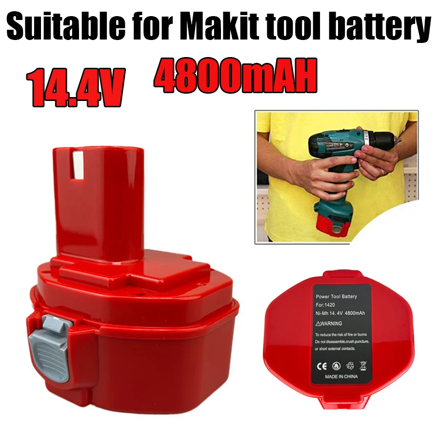 NI-MH 14.4V 4800mah Rechargeable Battery for Screwdriver for Makita Power Tools PA14 1422,1420,6281D,6280D Drill
NI-MH 14.4V 4800mah Rechargeable Battery for Screwdriver for Makita Power Tools PA14 1422,1420,6281D,6280D Drill