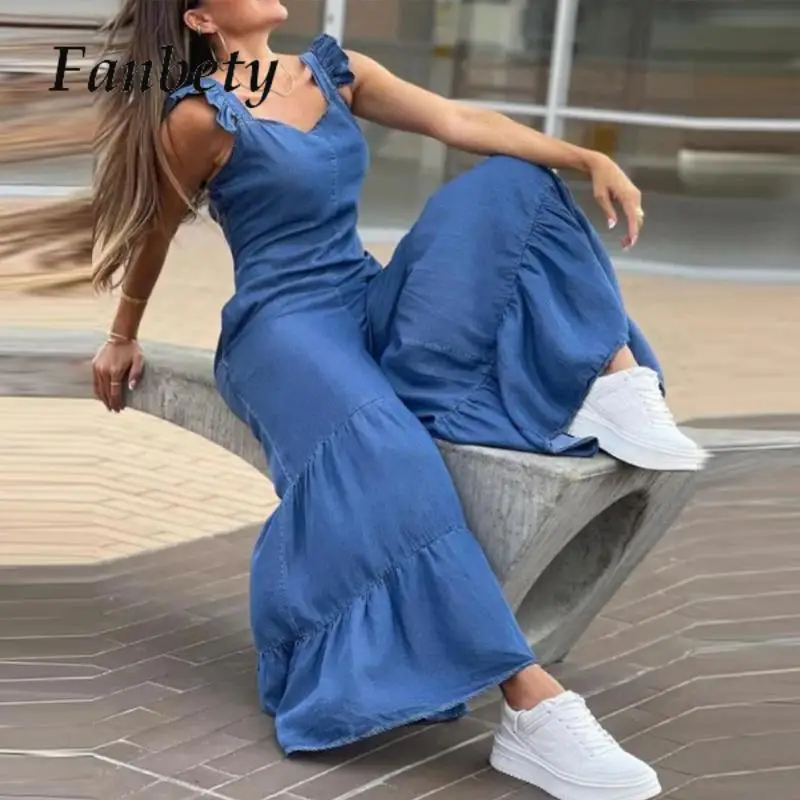 Chic Women One Shoulder Flare Wide Leg Pants Overall Summer Sling Romper 2023 Office Fashion Flying Sleeve Solid Long Jumpsuit
Chic Women One Shoulder Flare Wide Leg Pants Overall Summer Sling Romper 2023 Office Fashion Flying Sleeve Solid Long Jumpsuit