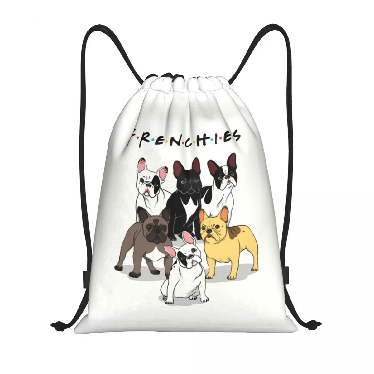 

Индивидуальные сумки на шнурке с французским бульдогом для покупок, рюкзаки для йоги для женщин и мужчин, рюкзак с животными из французского животного для домашних животных и собак, спортивный рюкзак для спортзала