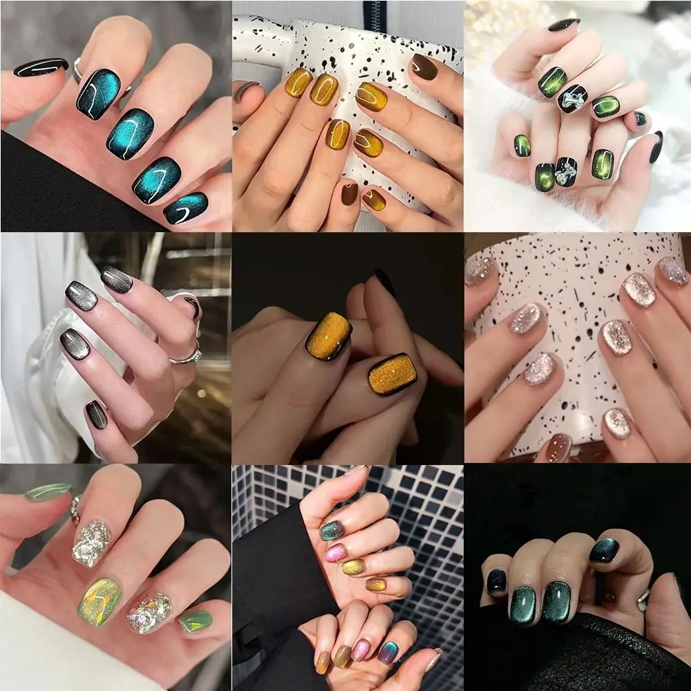 24PCS Glitter Press on Nails Reusable Short Cat Eye False Nails Full Cover Acrylic Nails DIY Manicure Art
24PCS Glitter Press on Nails Reusable Short Cat Eye False Nails Full Cover Acrylic Nails DIY Manicure Art