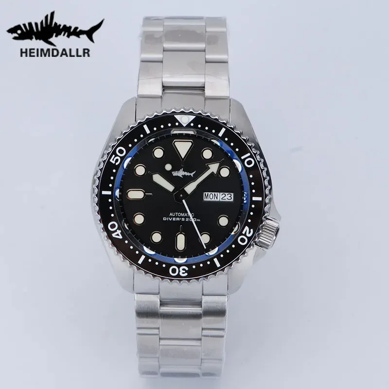 

HEIMDALLR Men Diver Watch Sapphire Ceramic Bezel 200M Water Resistance Japan NH36 Automatic Mechanical Steel Men Watches SKX007