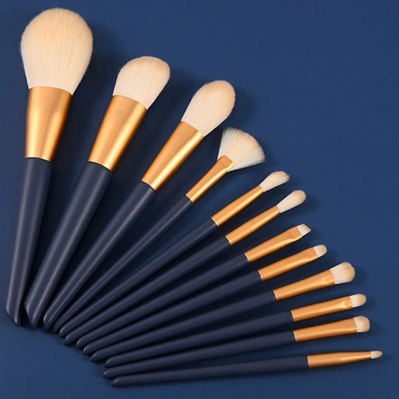 

12 Portable Make Up Brushes Set Makeup Loose Powder Foundation Contour Blush Highlight Eyeshadow SmudgeEyelid Nose Shadow Brush