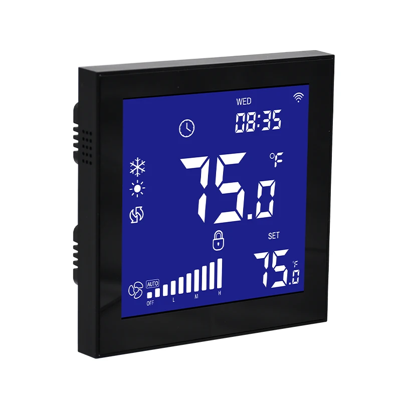 2 Pipe 4 Pipe Fan Coil Unit heating cooling and ventilation 24V AC smart indoor thermostat
2 Pipe 4 Pipe Fan Coil Unit heating cooling and ventilation 24V AC smart indoor thermostat