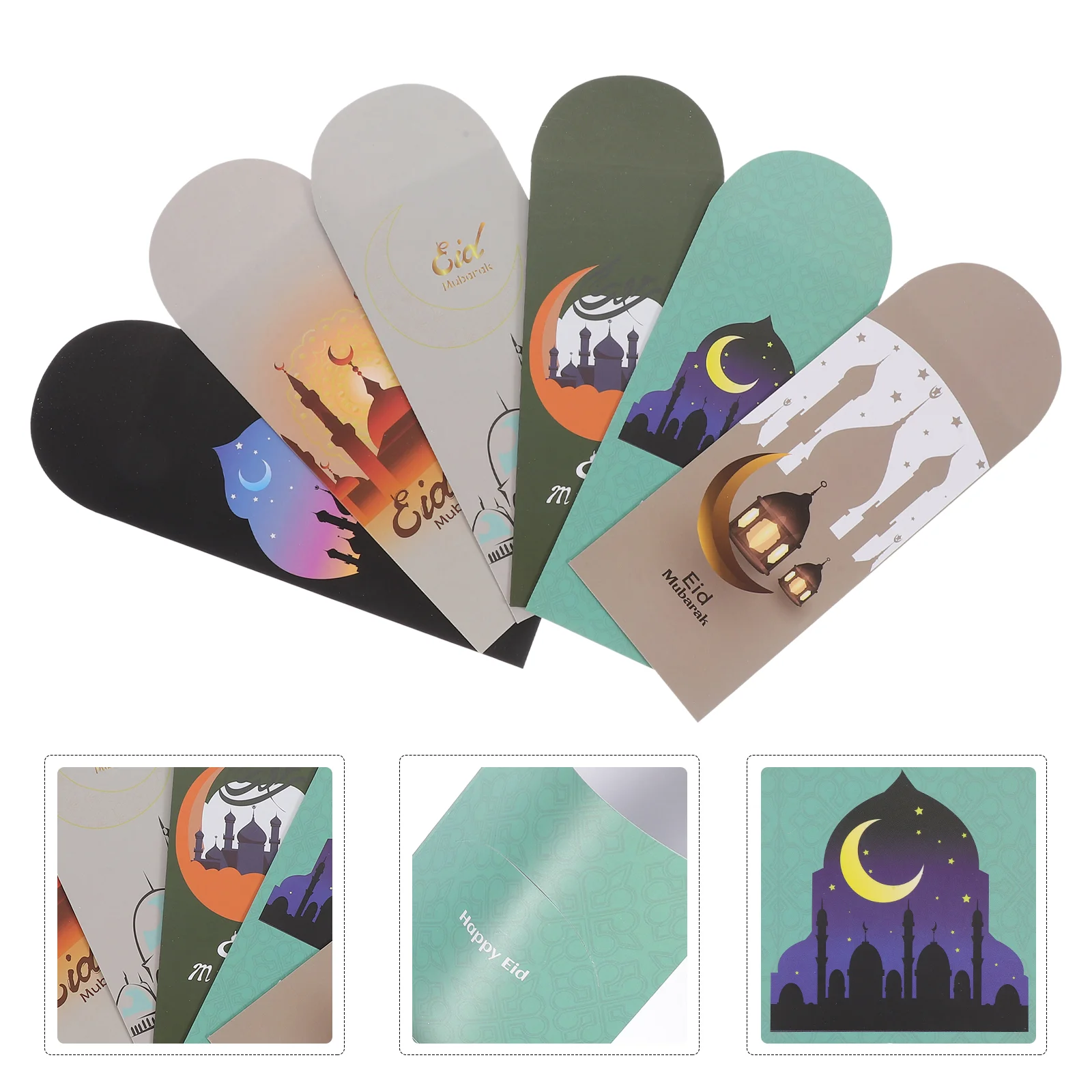 

ИД Мубарак, конверты для денег, 36 шт., подарочные держатели для карт, Рамадан, карманный конверт для денег, Детские праздничные украшения