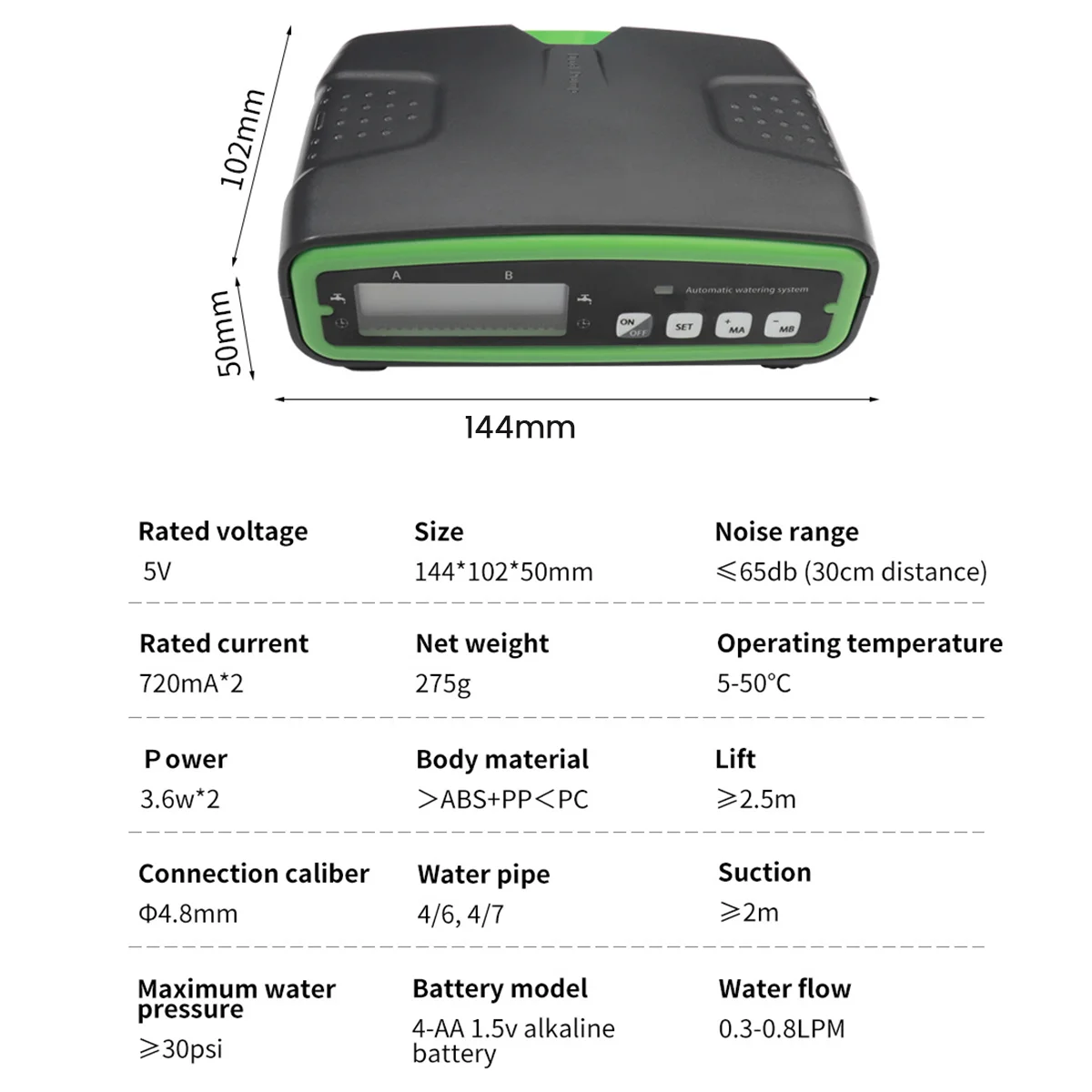 Intelligent Automatic Watering Device Double Pump Timed Waterer Garden Terrace Drip Irrigation System Black
Intelligent Automatic Watering Device Double Pump Timed Waterer Garden Terrace Drip Irrigation System Black