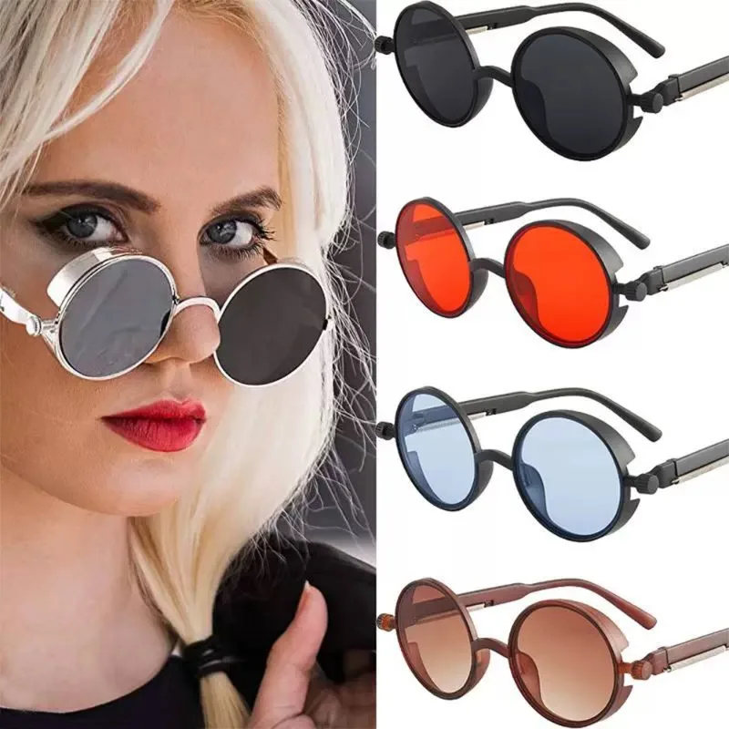 Punk Sunglasses Women Men Summer Retro Black Round Small Frame Sunglasses Daily Versatile Sunshade Sunglasses Fashion Accessory
Punk Sunglasses Women Men Summer Retro Black Round Small Frame Sunglasses Daily Versatile Sunshade Sunglasses Fashion Accessory