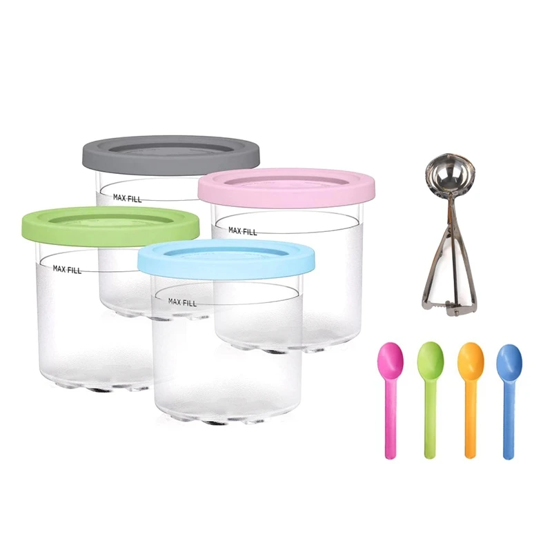 For Ninja XSKPLID2CD, Compatible With For NC299AMZ And NC300S Series Cream Ice Cream Makers1 Pint 4Pack Set
For Ninja XSKPLID2CD, Compatible With For NC299AMZ And NC300S Series Cream Ice Cream Makers1 Pint 4Pack Set