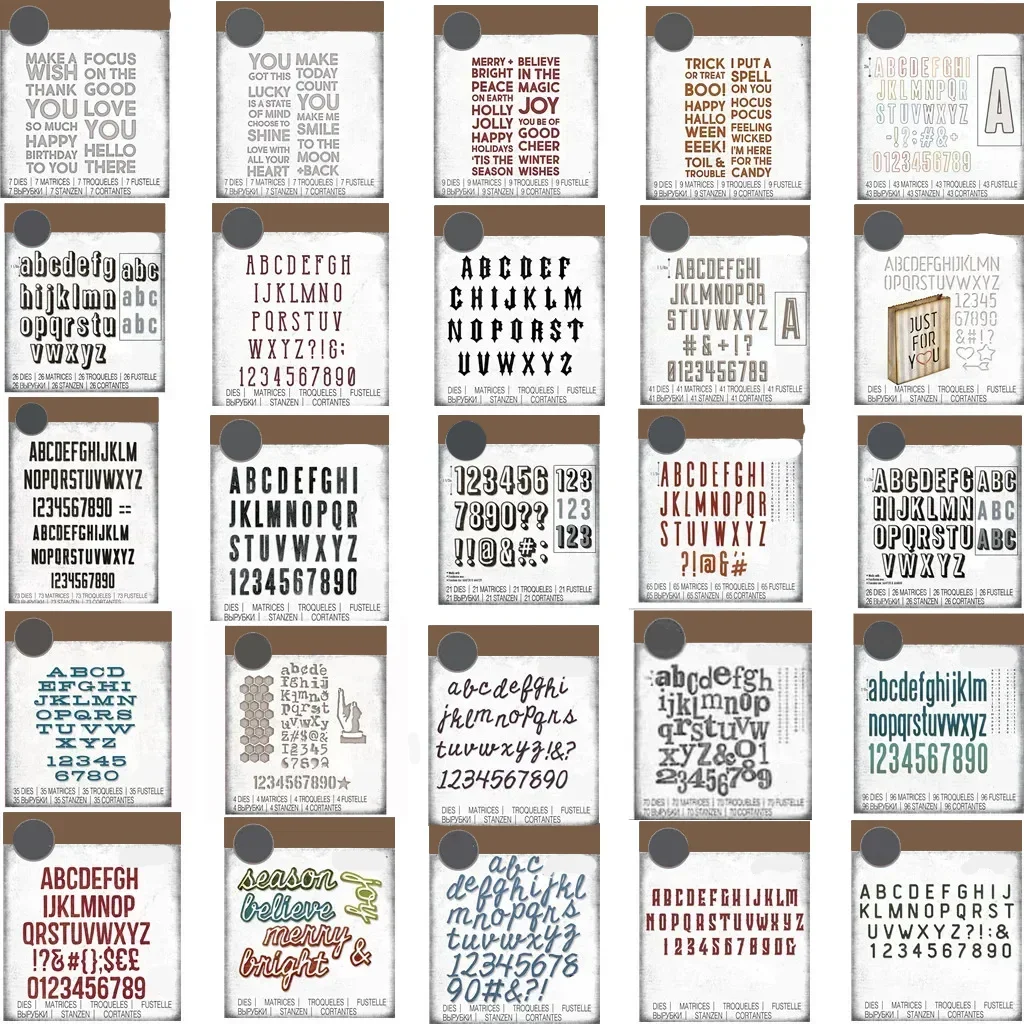 Alphabet Letter Collection New Metal Cutting Dies Scrapbook Embossed Make Paper Card Album Diy Craft Template Decoration Cut Die
Alphabet Letter Collection New Metal Cutting Dies Scrapbook Embossed Make Paper Card Album Diy Craft Template Decoration Cut Die