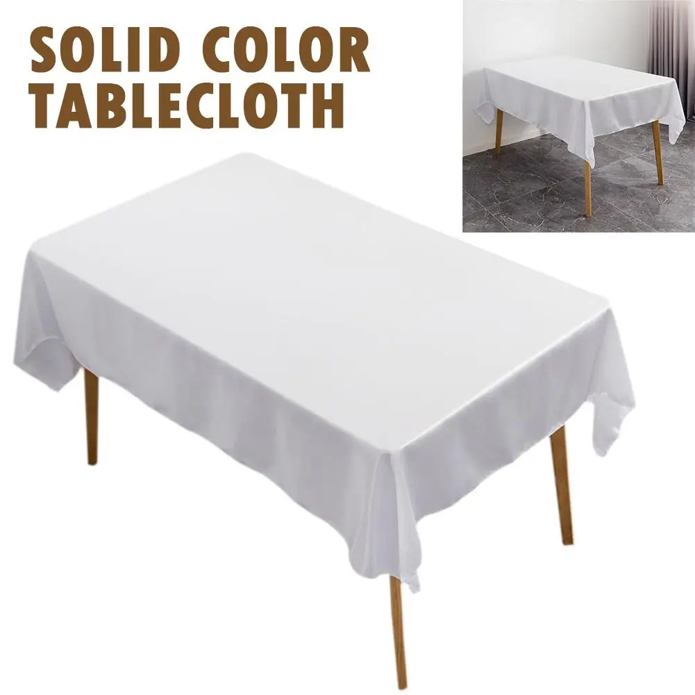 

Rectangular Table Tablecloth High End Hotel Banquet Color Section Scene Solid Cloth Smooth Wedding Rectangular Y2G6