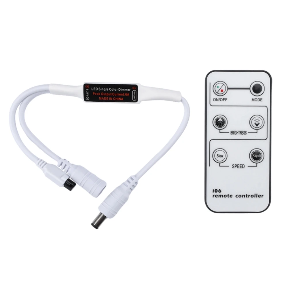 DC5-24V Mini Iinfrared Remote Control 6 Keys Monochrome LED Dimming Controller Single Channel LED Light Strip Controller
DC5-24V Mini Iinfrared Remote Control 6 Keys Monochrome LED Dimming Controller Single Channel LED Light Strip Controller