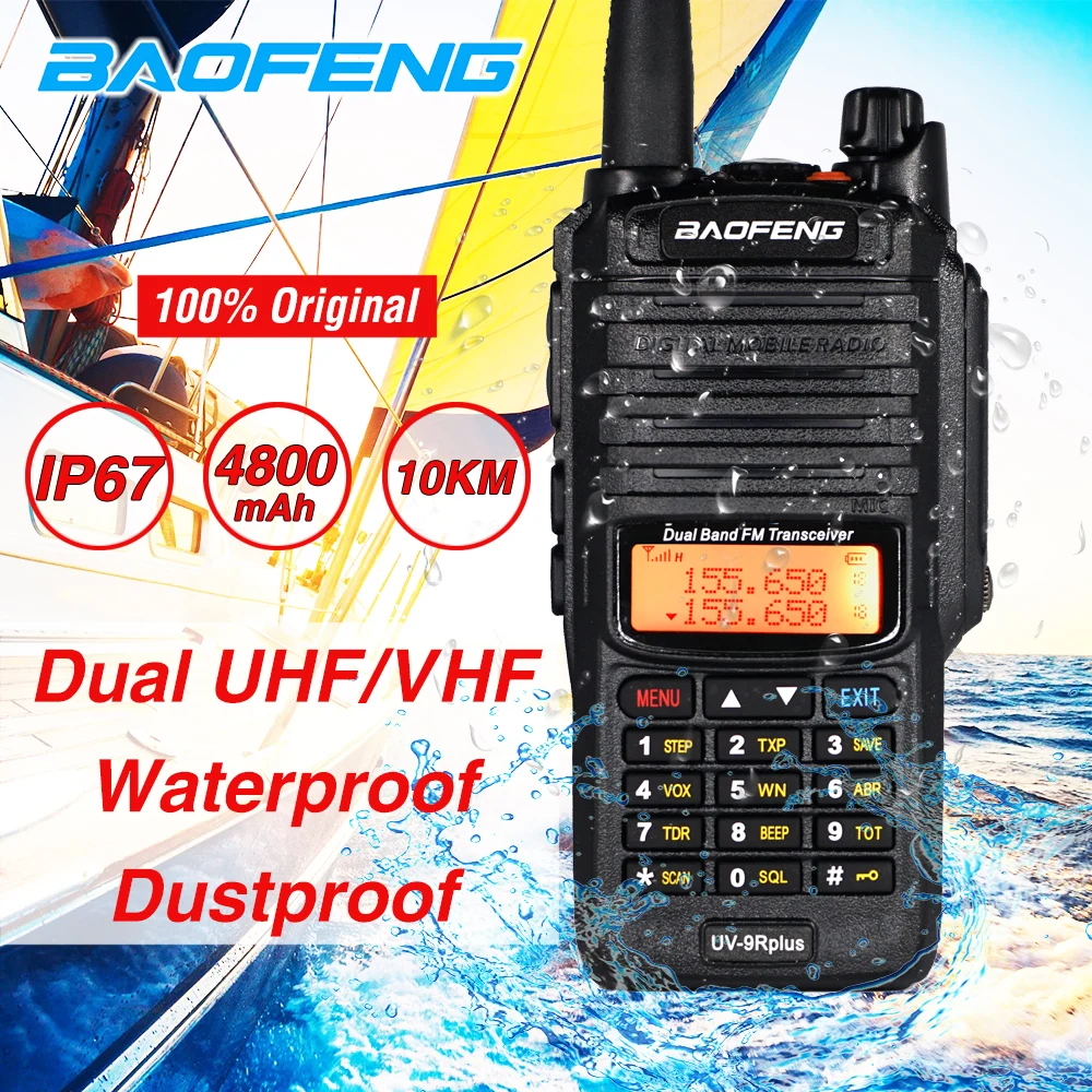 Рация Baofeng UV-9R plus, 5-10 км, 4800 мАч, водонепроницаемая
Рация Baofeng UV-9R plus, 5-10 км, 4800 мАч, водонепроницаемая