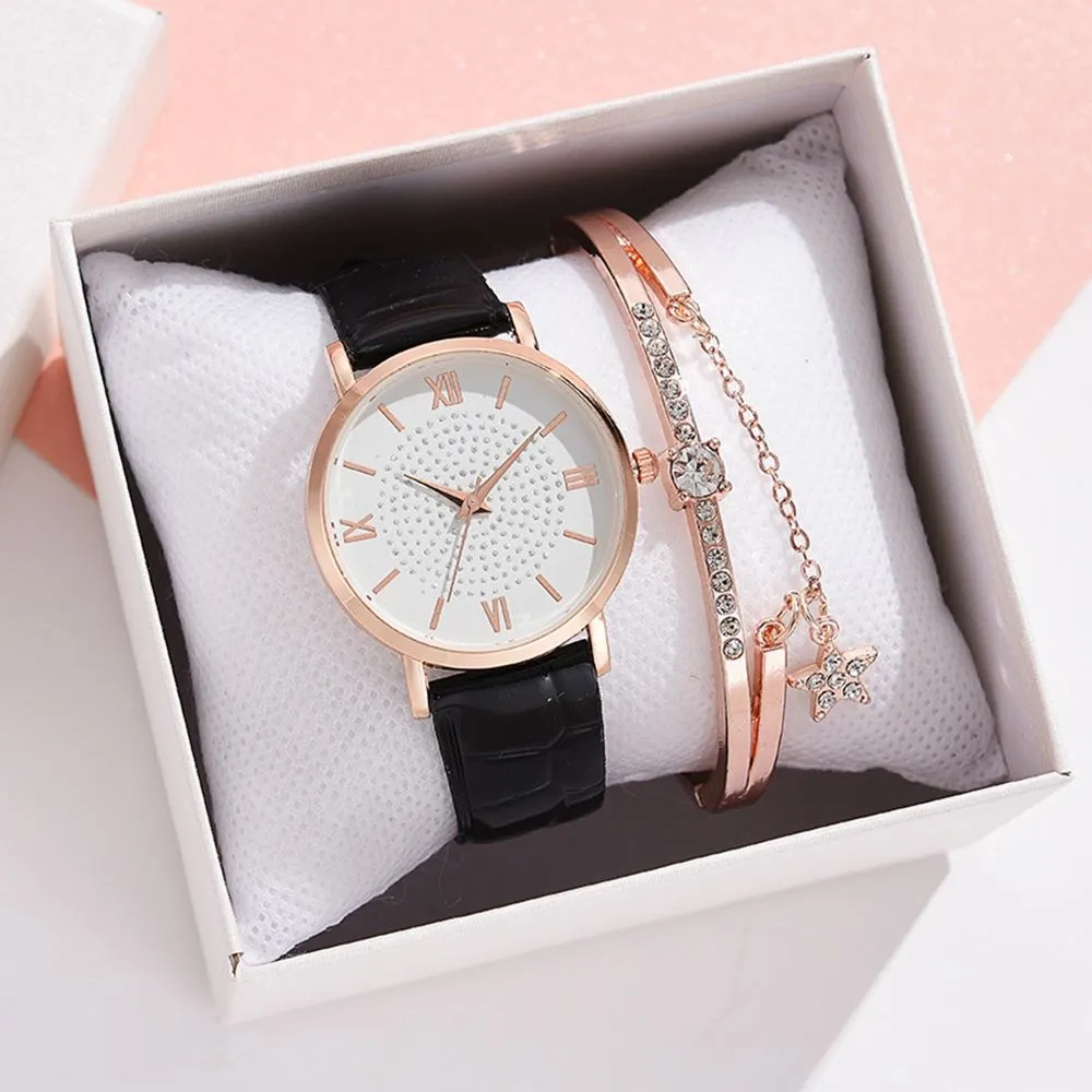 Watches Set Women New Luxury Fashion Quartz Ladies Watch Women Female Clock Leather Strap Casual Wristwatch Relogio Mujer Hot
Watches Set Women New Luxury Fashion Quartz Ladies Watch Women Female Clock Leather Strap Casual Wristwatch Relogio Mujer Hot