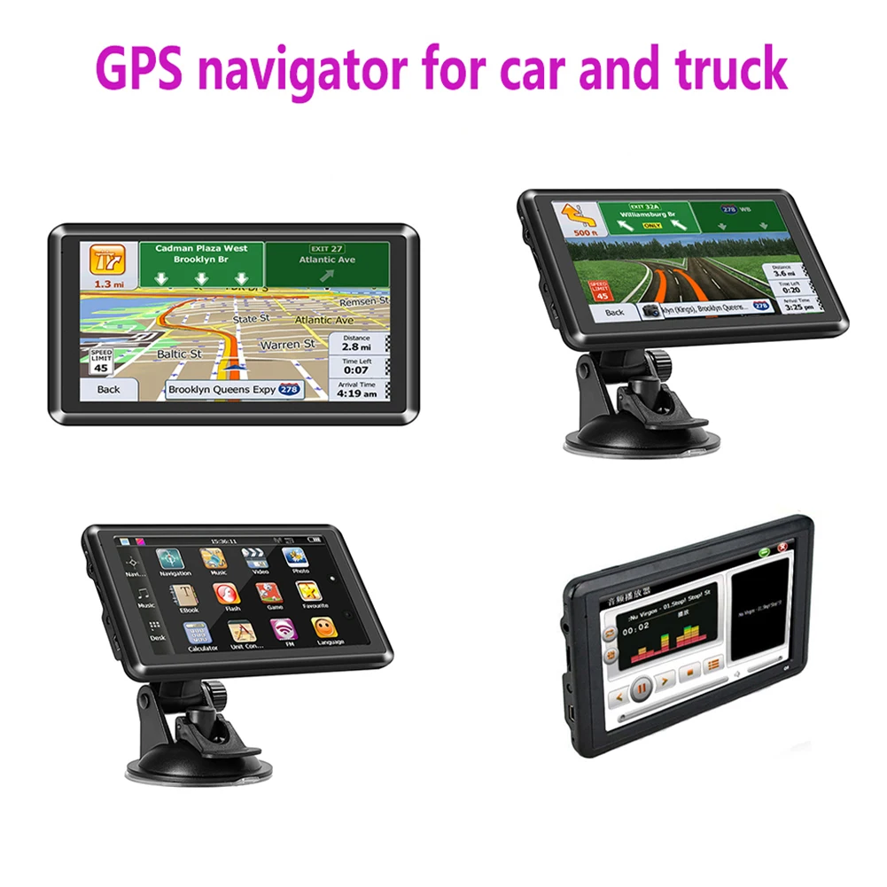

1x Car GPS Navigator Device Map Display 5-inchTFT Touch Screen MTK MST2531 800MHZ 8GB(ROM) 128MB(RAM) Support FM Transmiter
