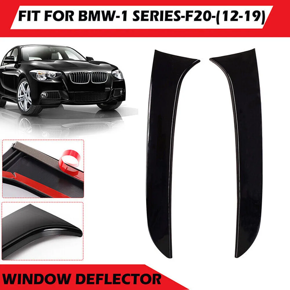 

2pcs Car Rear Roof Door Glass Side Spoiler Black Plastic For BMW 1 Series F20 F21 Hatchback 12 - 19 36x8cm Auto Spoilers Wings