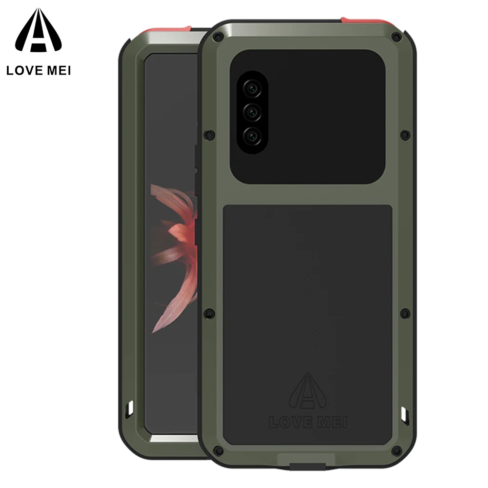 

Original LOVE MEI Case For Sony Xperia 10 II Metal Armor Cover 1II Military Grade Shockproof Silicone Funda Built-in Protector