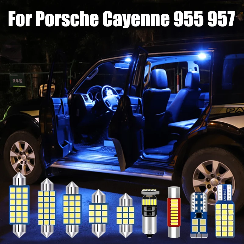 For Porsche Cayenne 955 957 2003-2010 17pcs Car LED Bulbs Kit Interior Dome Reading Lamp Foot Light Door Trunk Light Accessories
For Porsche Cayenne 955 957 2003-2010 17pcs Car LED Bulbs Kit Interior Dome Reading Lamp Foot Light Door Trunk Light Accessories