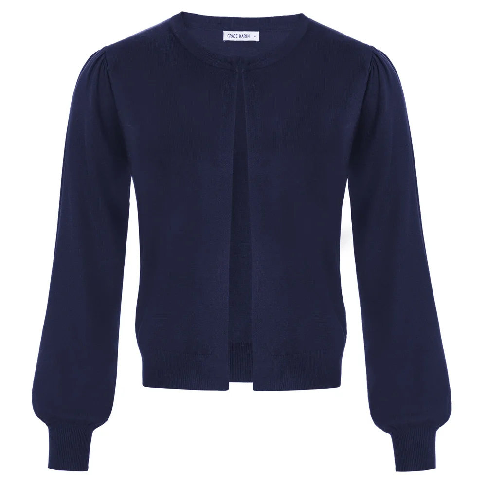 GK Women Cropped Cardigan Sweater Puffed Long Sleeve Crew Neck Knitwear Autunm Spring Ribbed Sleeve Cuffs Tops
GK Women Cropped Cardigan Sweater Puffed Long Sleeve Crew Neck Knitwear Autunm Spring Ribbed Sleeve Cuffs Tops