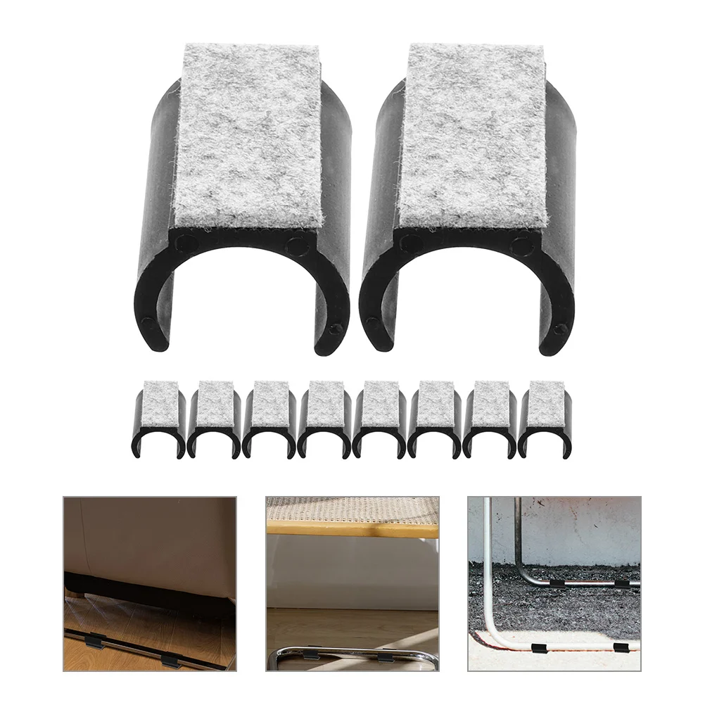 

10 Pcs U-shaped Foot Pad Chair Legs Felt Furniture Pads for Hardwood Floors Mute Chairs