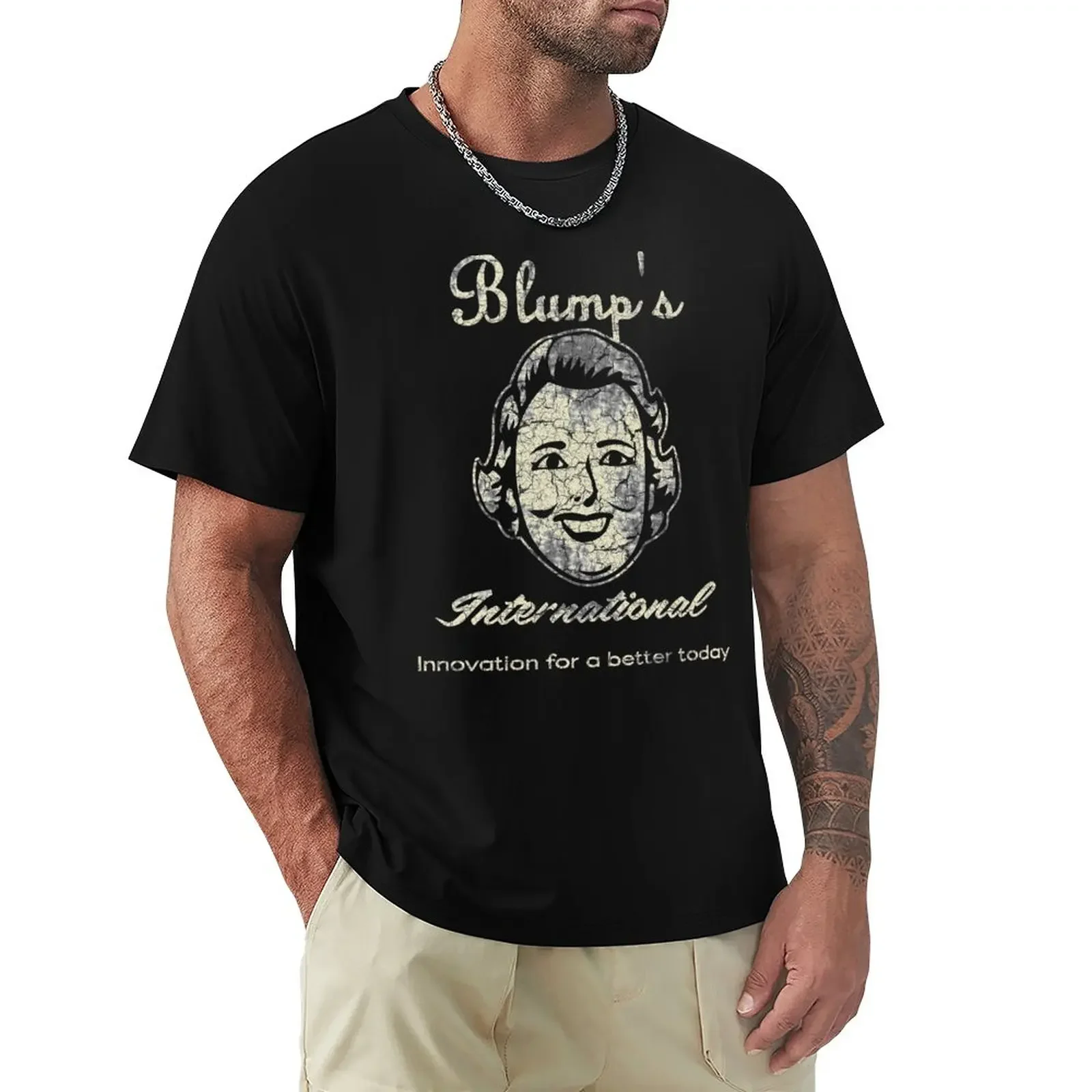 

Футболка Blump's (темные Назад) быстросохнущая оверсайз Эстетическая одежда черные футболки для мужчин